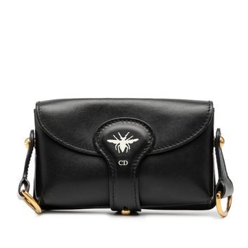 Mini Calfskin Leather D Bee Saddle Bag