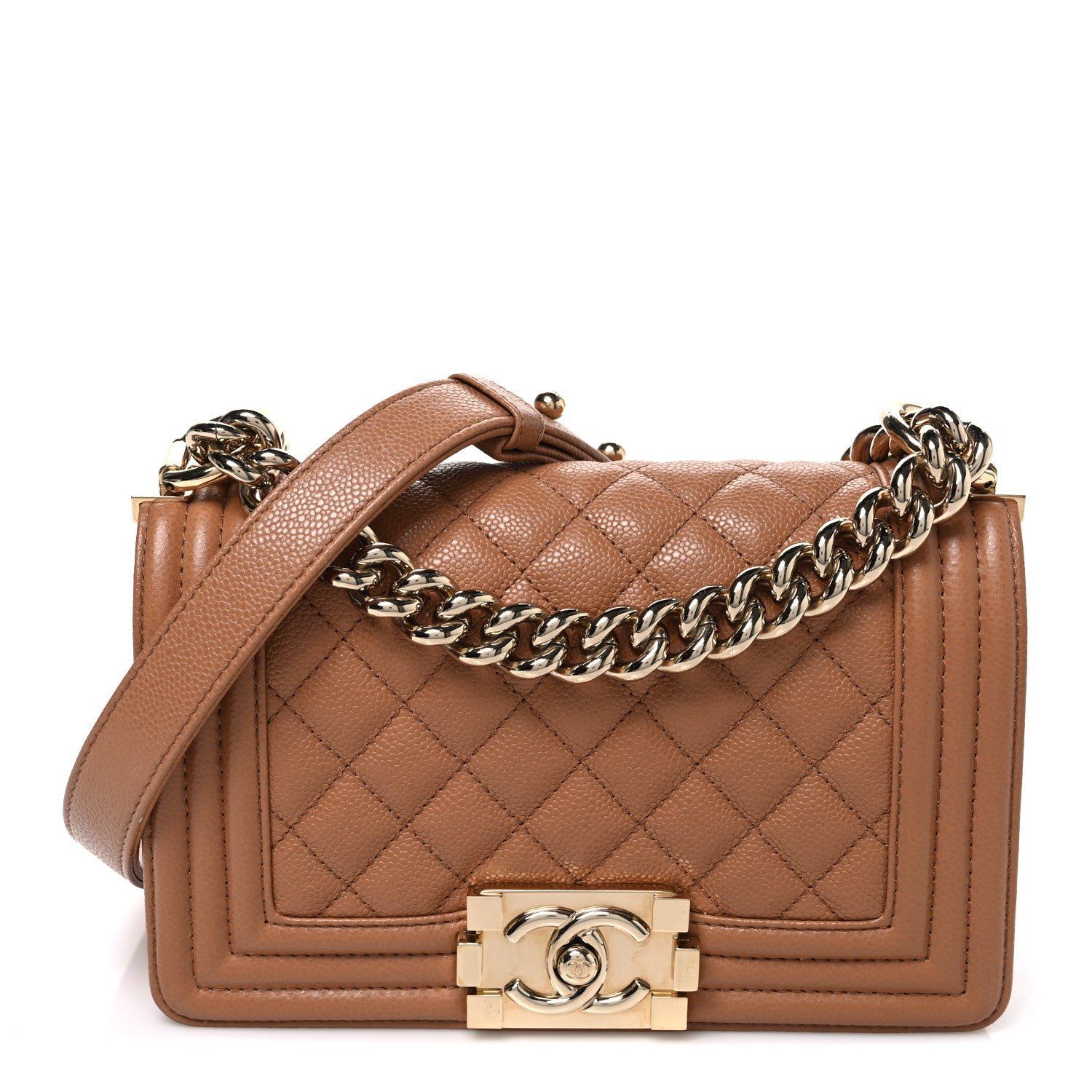 Chanel Caviar Quilted Small Boy Flap Brown