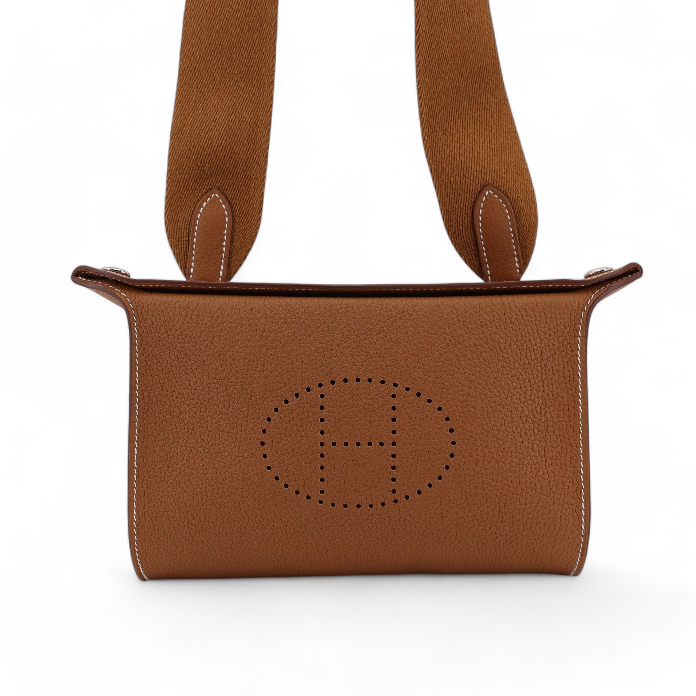 Hermes Brand New ( Rank N ) HERMÈS Videpoches bag Gold (37) Togo Palladium hardware W (2024)