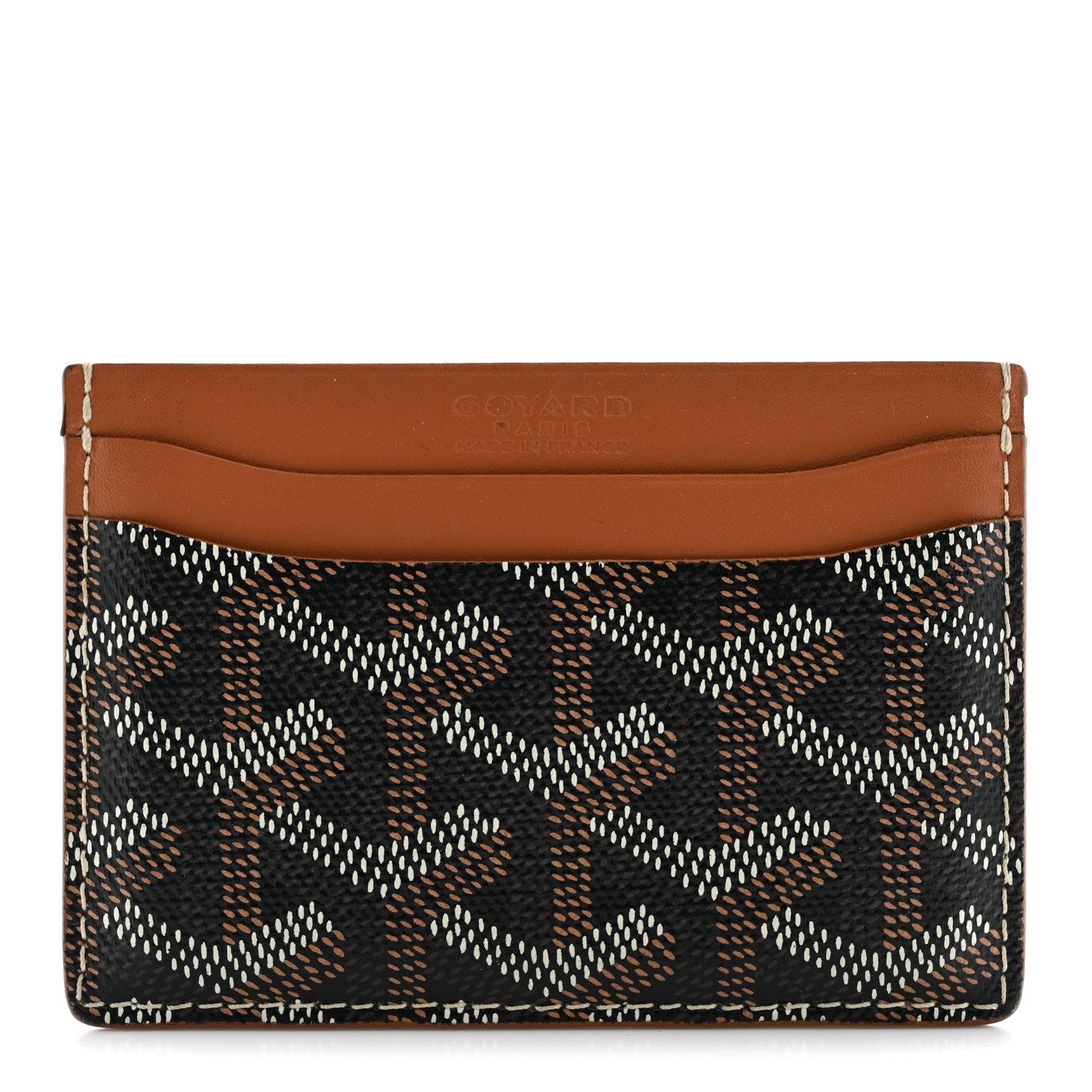 Goyard Goyardine Saint Sulpice Card Holder Black Gold