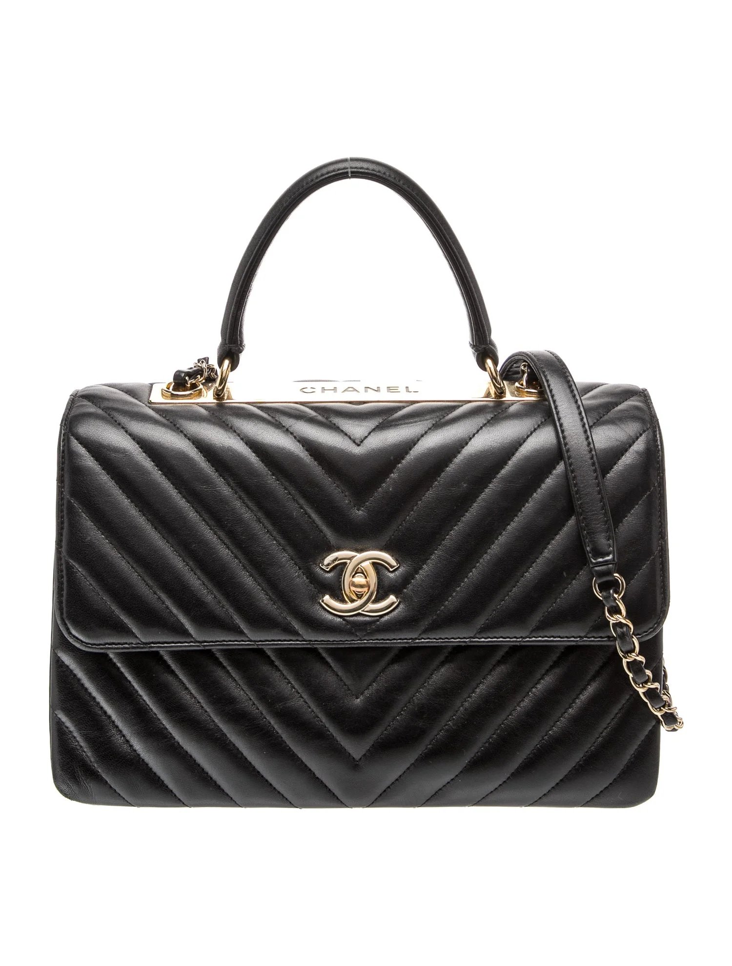 Medium Chevron Trendy CC Flap Bag