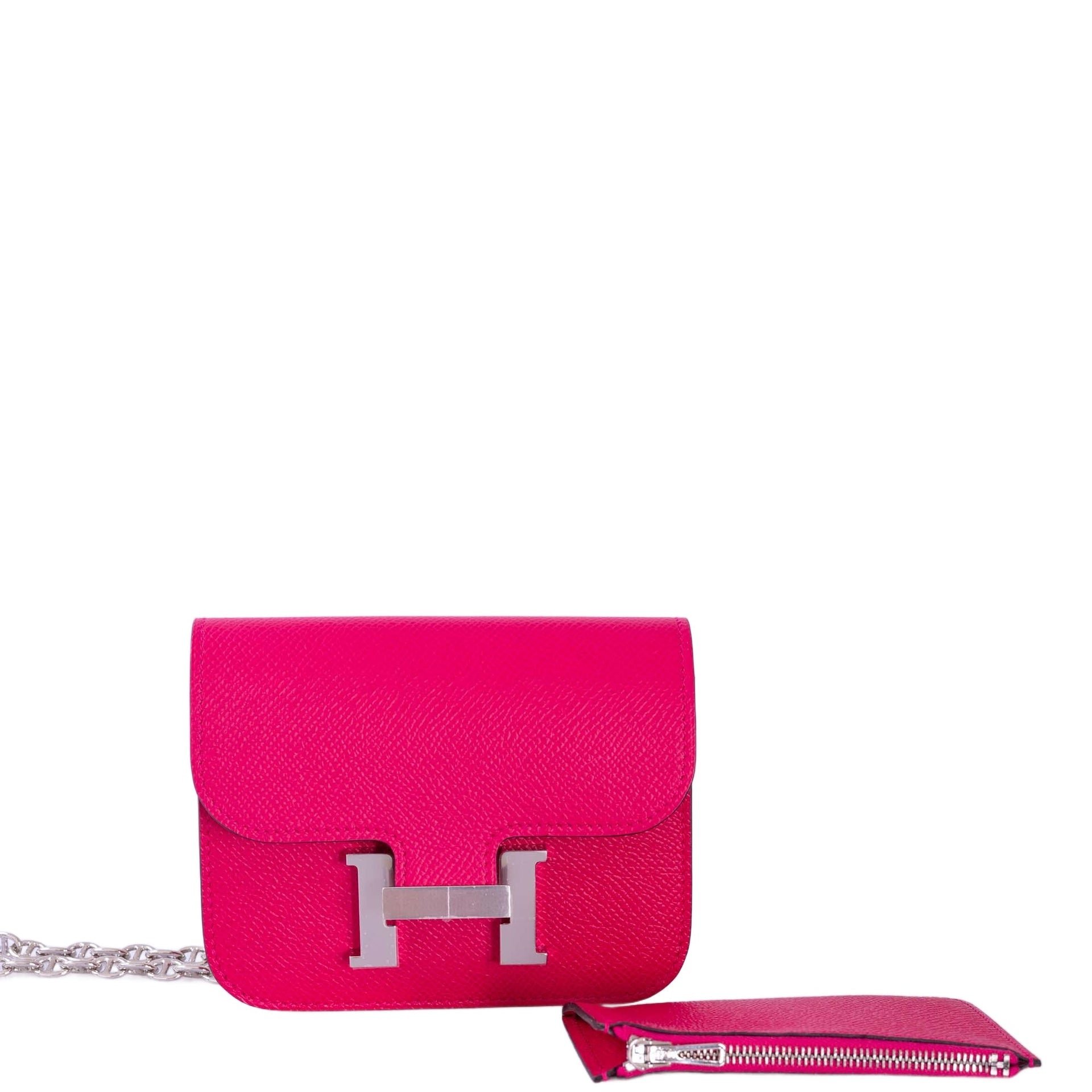 Hermes Hermès Constance Slim Wallet Rose Mexico Epsom with Palladium