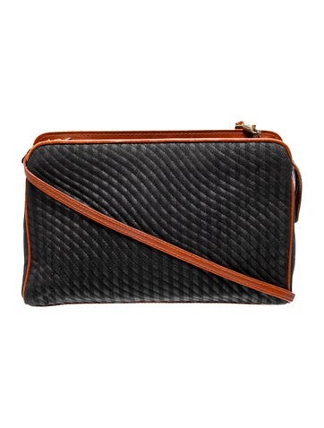 Vintage Diagonal Wave Quilted Camera Small Vintage