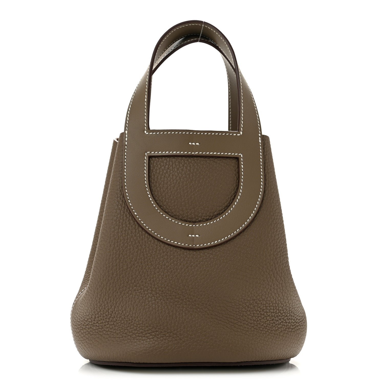 Hermes Taurillon Clemence Swift In-The-Loop 18 Bag Etoupe