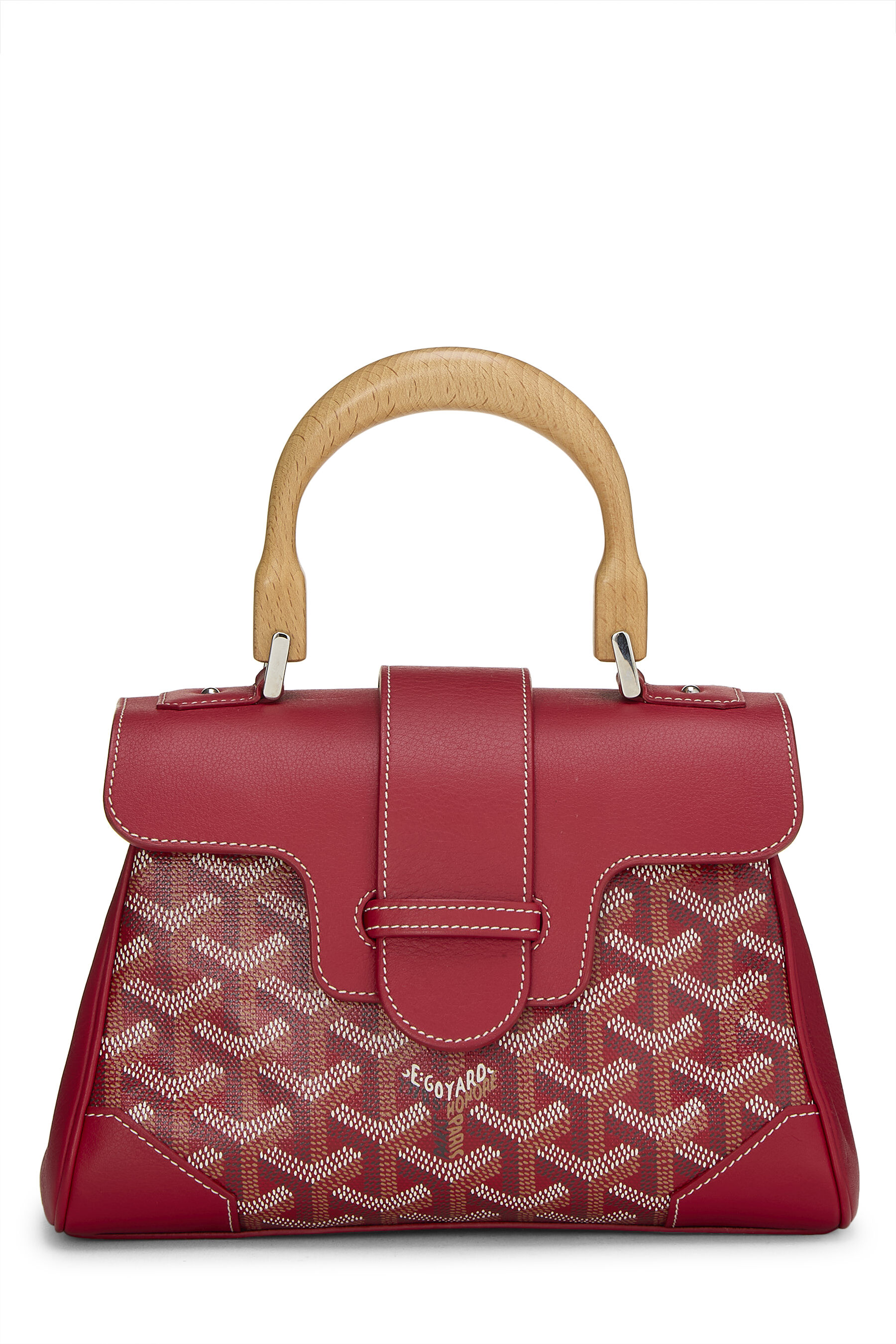Goyard Red Goyardine Canvas Saigon Souple Mini NM