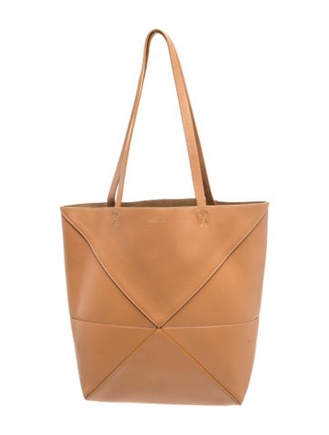 Leather Puzzle Fold tote Large