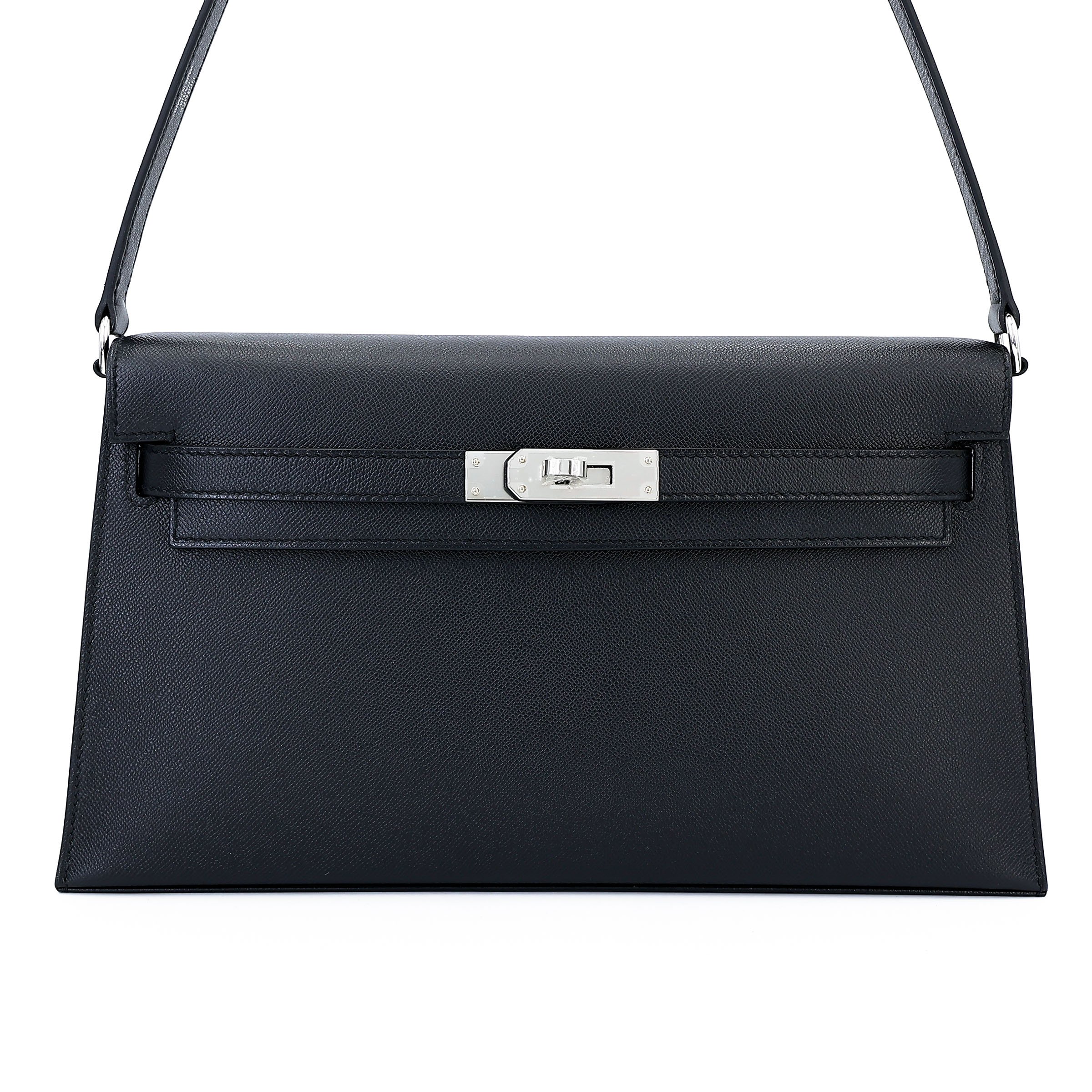 Hermes Brand New ( Rank N ) HERMÈS Kelly Elan Noir (89) Madame Palladium hardware K (2025)