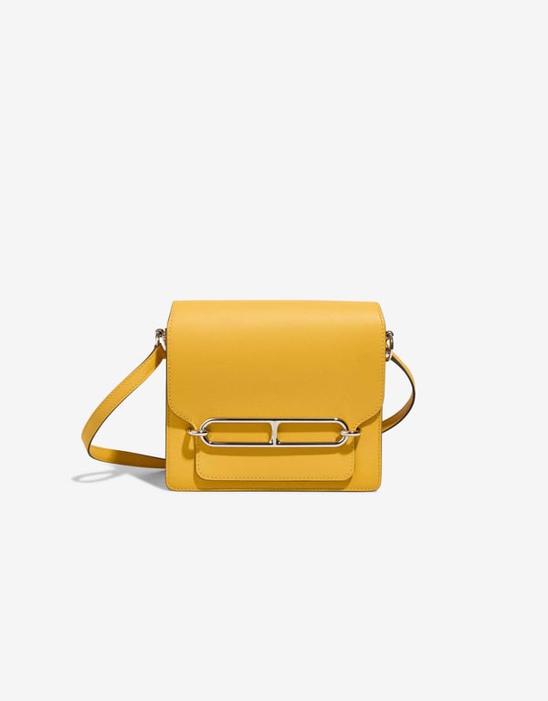 Hermes 
		Roulis 18 Swift Jaune Ambre