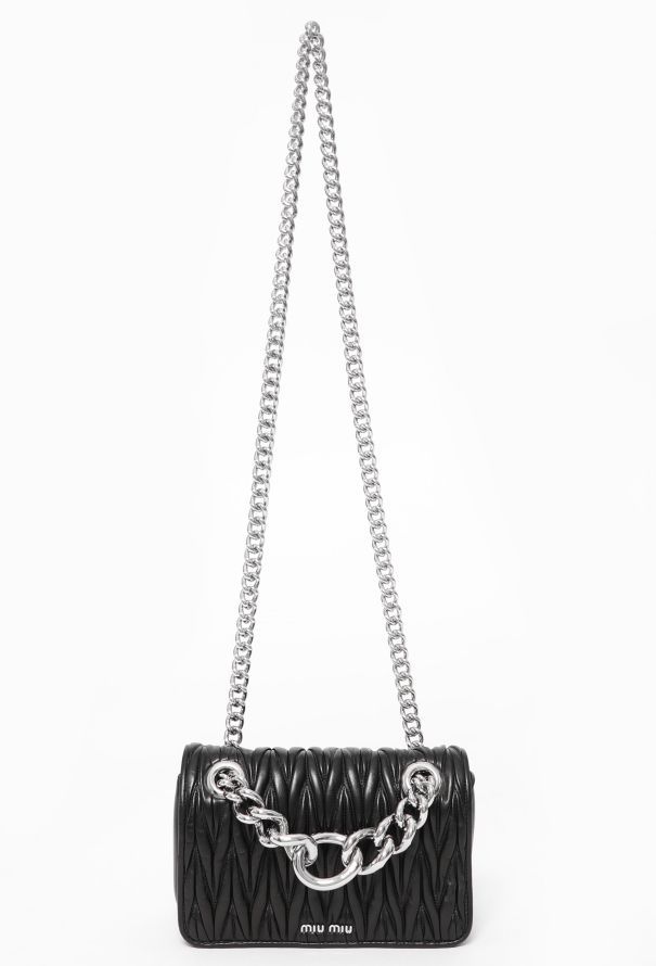 Miu Miu Black Quilted Club Bag