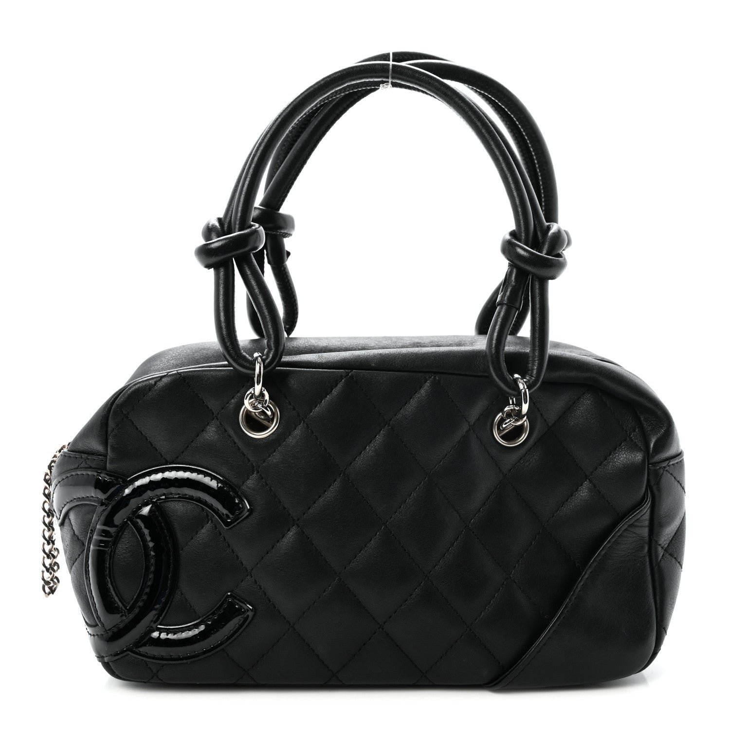 Chanel Calfskin Quilted Small Cambon Bowler Black