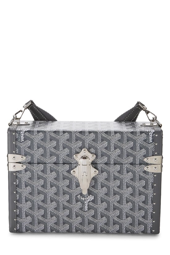 Goyard Grey Goyardine Canvas Cassette Trunk