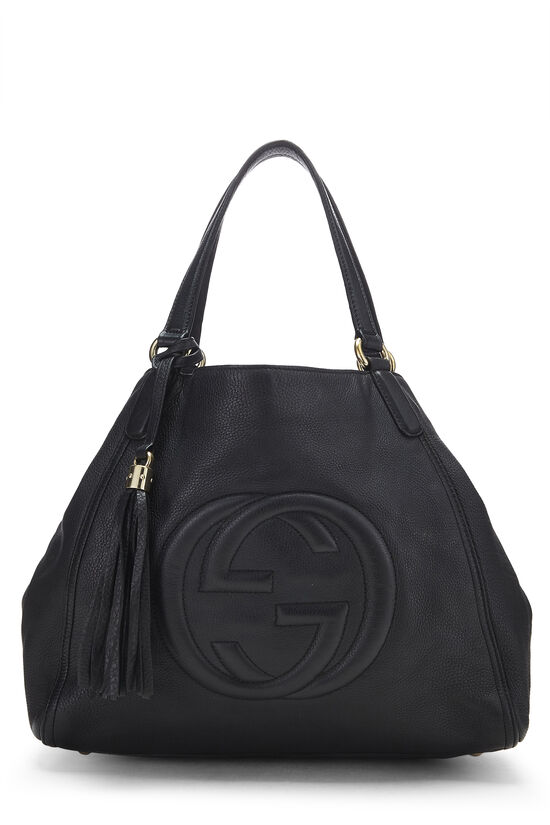 Gucci Black Leather Soho Convertible Shoulder Bag Small