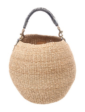 Straw Top Handle Bag