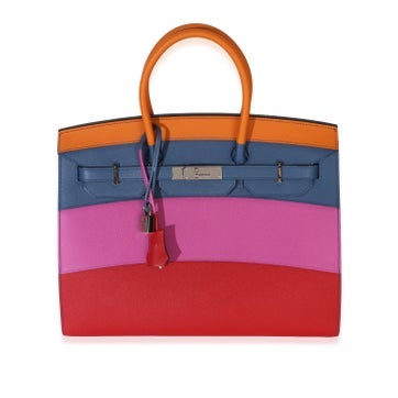 Hermes Epsom Leather Sunset Sellier Birkin 35
