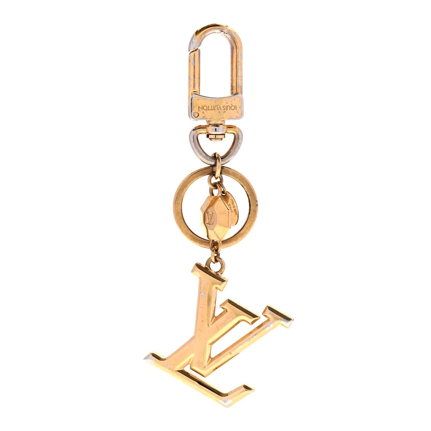 Louis Vuitton Louis Vuitton Metal LV Facettes Bag Charm Key Holder Gold