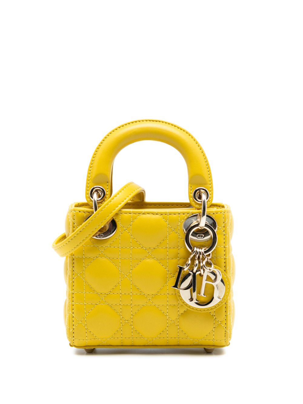 2021 Micro Lambskin Cannage Lady Dior satchel