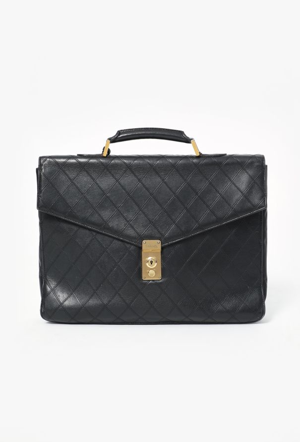 Chanel Vintage Large Quilted Briefcase