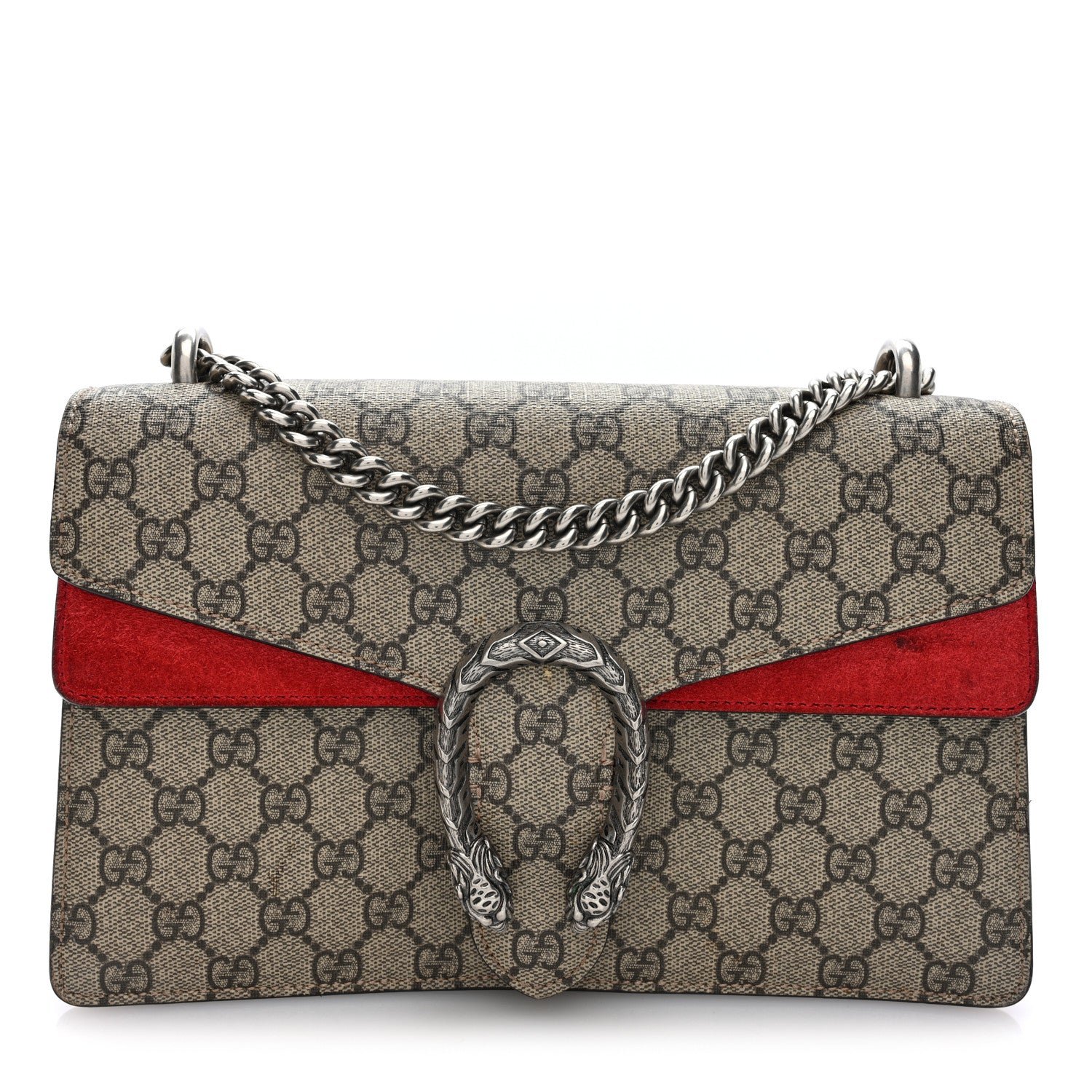 Gucci GG Supreme Monogram Small Dionysus Shoulder Bag Red
