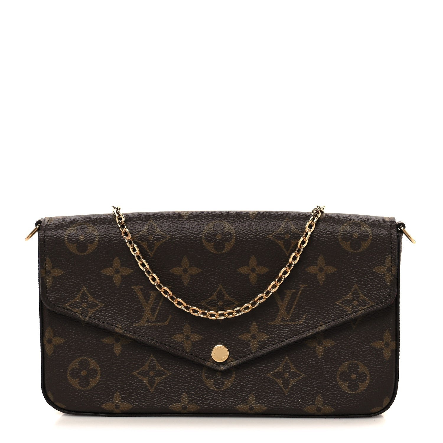 Louis Vuitton Louis Vuitton Monogram Pochette Felicie Chain Wallet Fuchsia