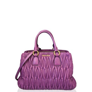 Miu Miu Calfskin Matelassé nappa leather 2-way satchel