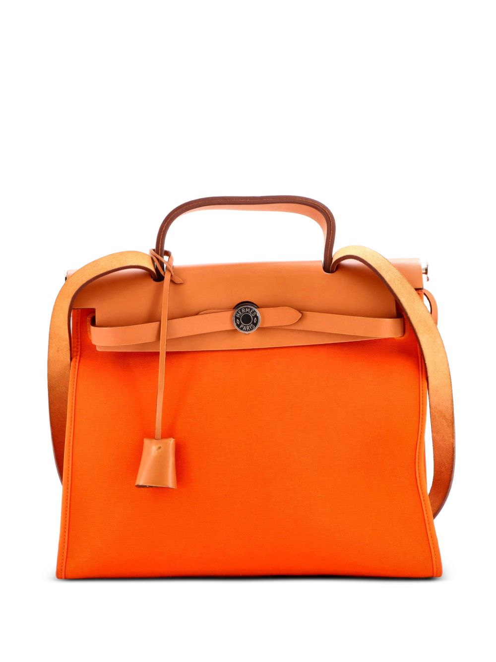 Hermes Herbag Zip Leather and Toile 31 shoulder bag
