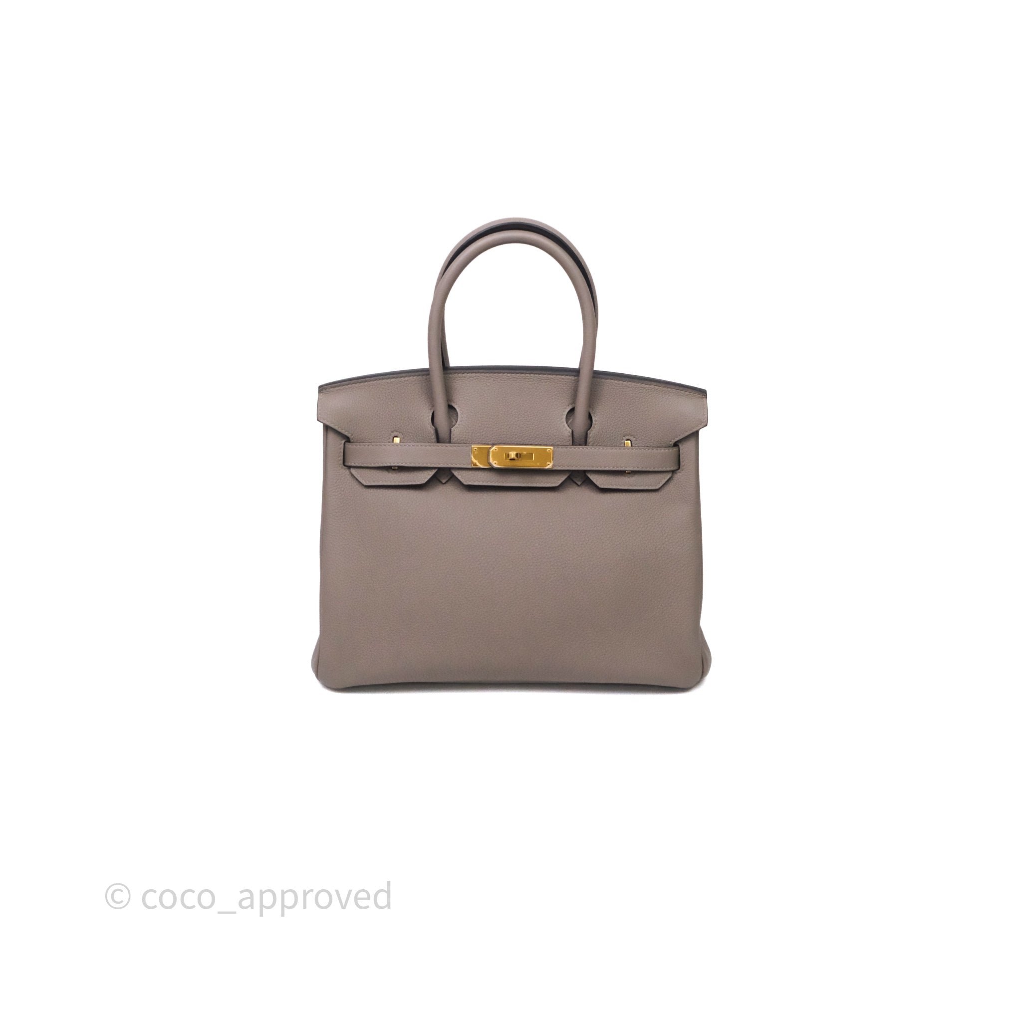 Birkin 30 Gris Asphalte M8 Togo Gold Hardware