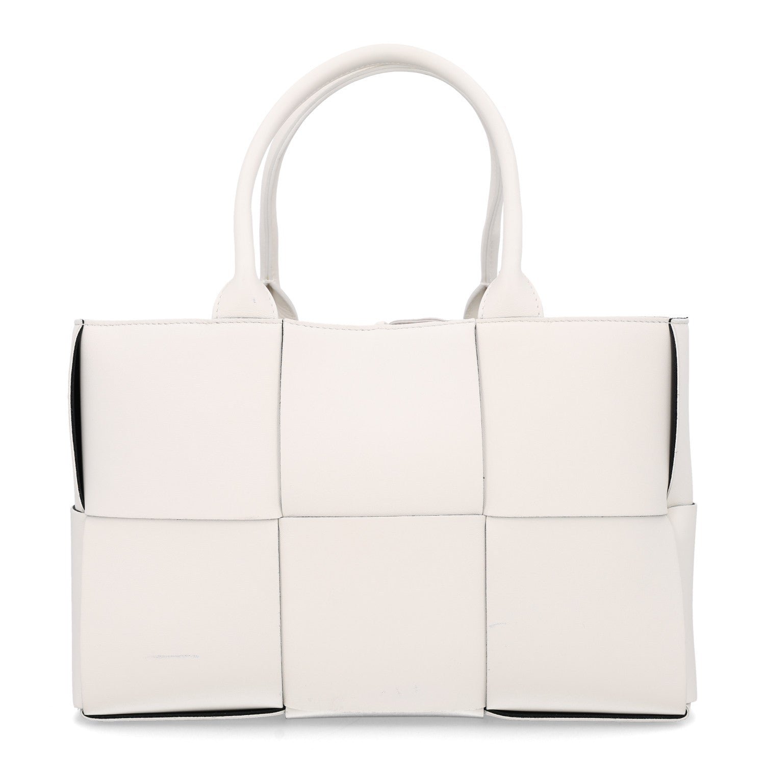 Bottega Veneta Nappa Maxi Intrecciato Small Arco Tote White