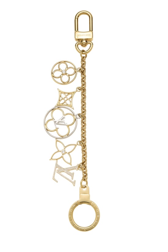Gold & Silver Flower Finesse Chain Bag Charm