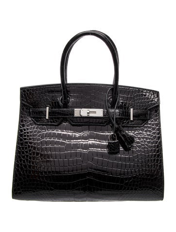 Shiny Porosus Crocodile Birkin Sellier 30