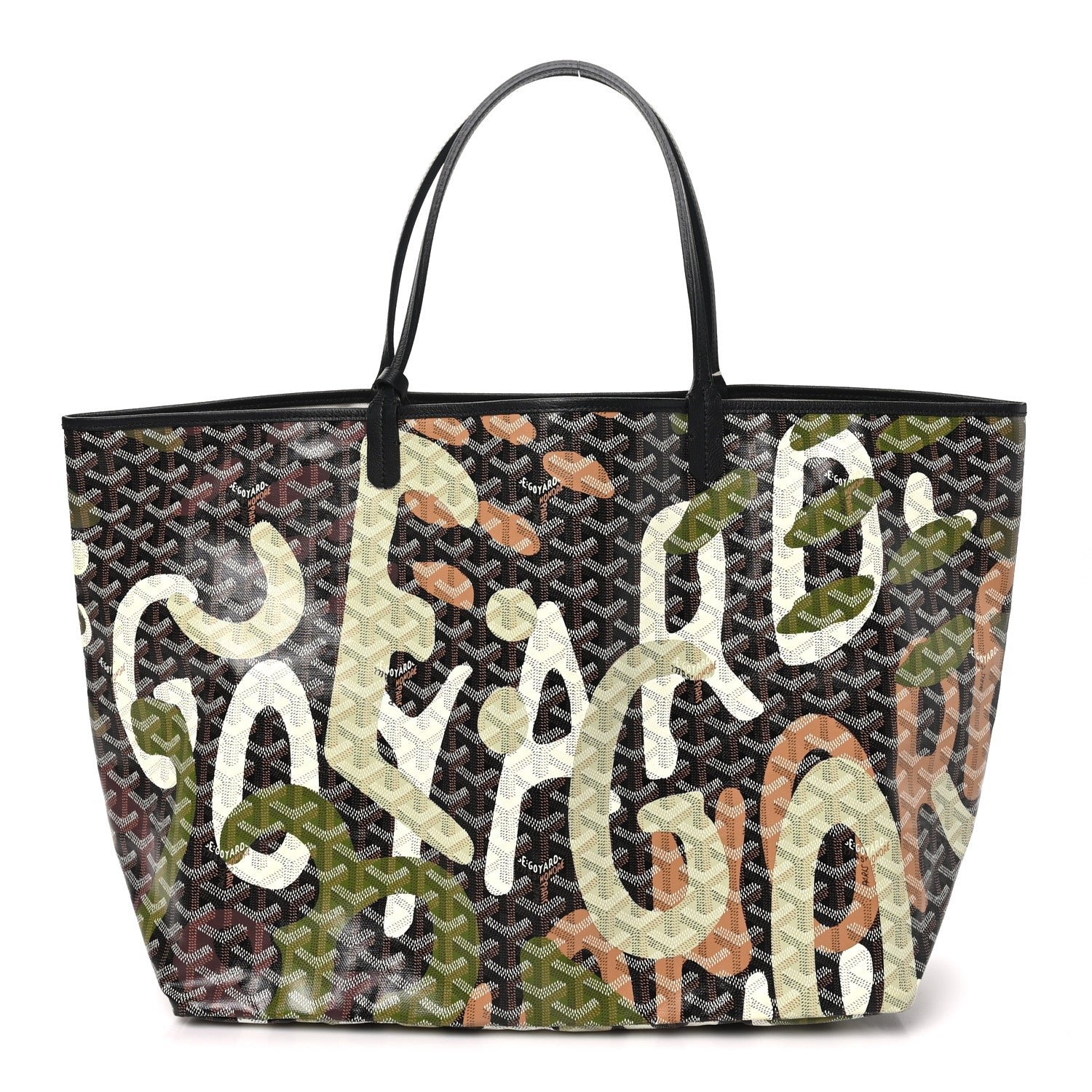 Goyard Goyard Goyardine Saint Louis Lettres Camouflage GM Black Green