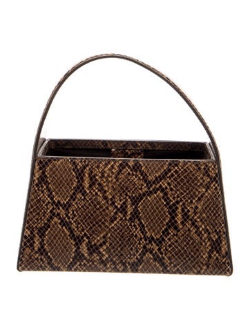 Staud Embossed Leather Top Handle Bag