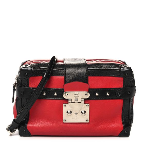 Louis Vuitton Calfskin Petite Malle Soft MM Rouge