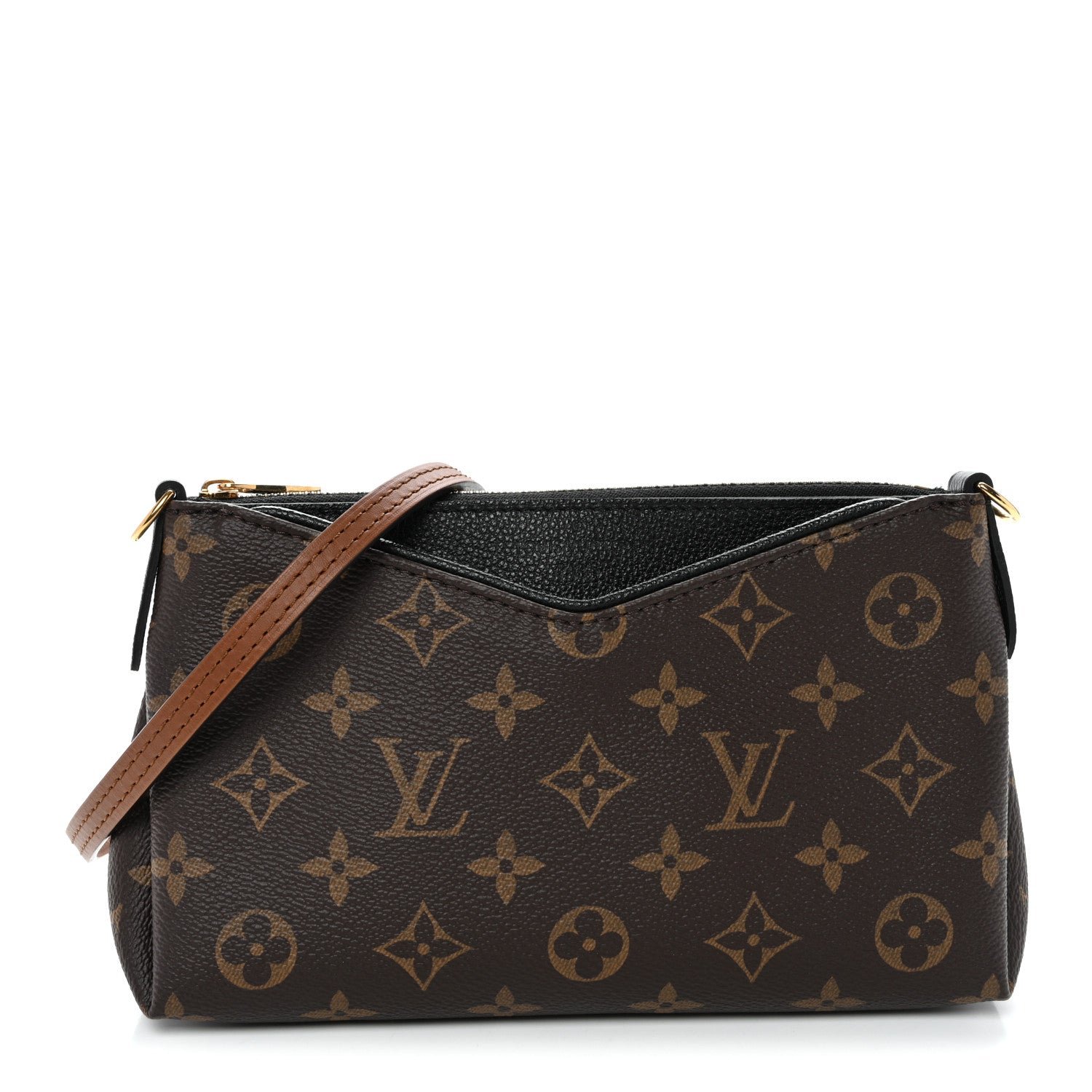 Louis Vuitton Monogram Pallas Clutch Black