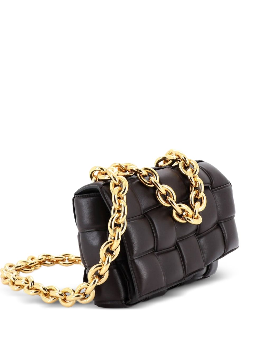 Cassette Chain Padded Maxi Intrecciato Leather crossbody bag