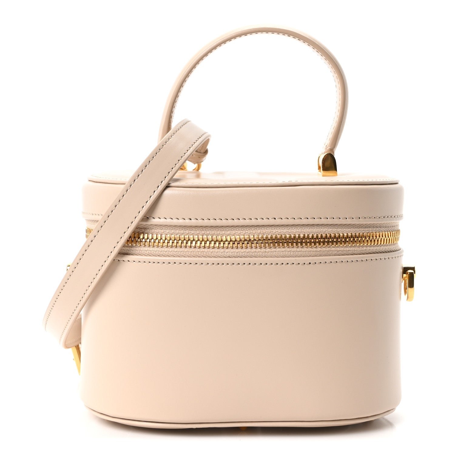 Christian Dior Calfskin CD Signature Vanity Caramel Beige