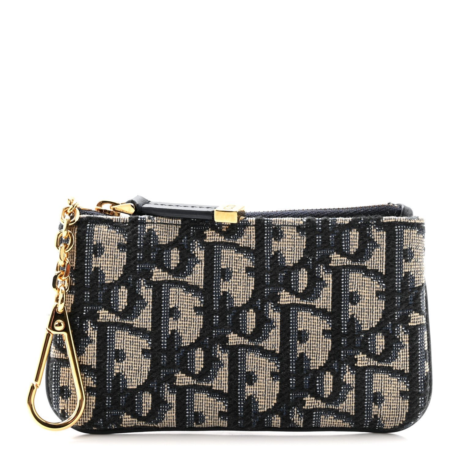 Christian Dior Oblique DiorTravel Myrte Zipped Key Case Blue