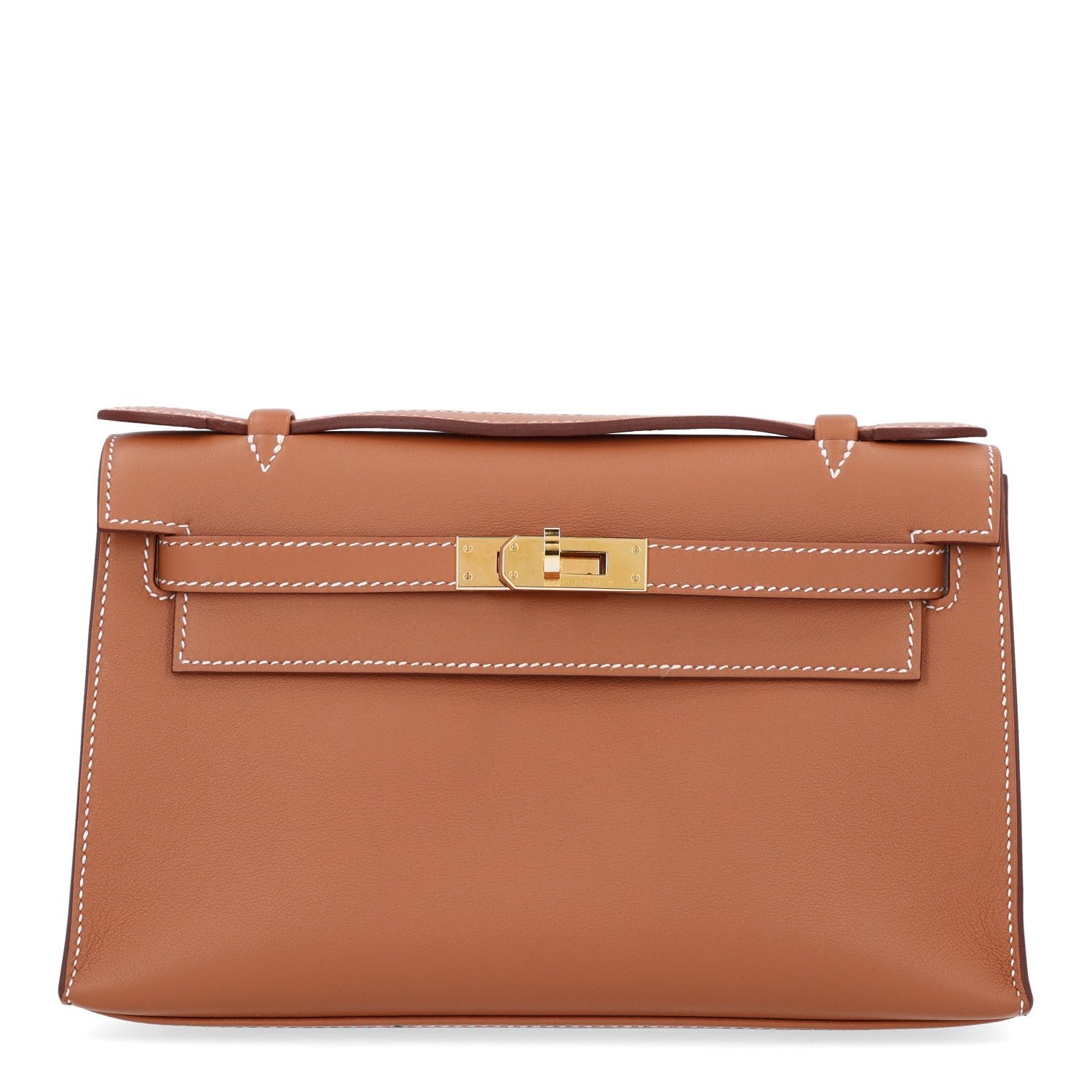 Hermes Swift Kelly Pochette Clutch Gold