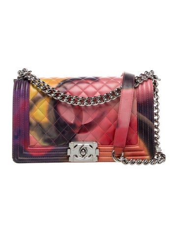 Quilted Lambskin Medium Flower Power Boy Bag