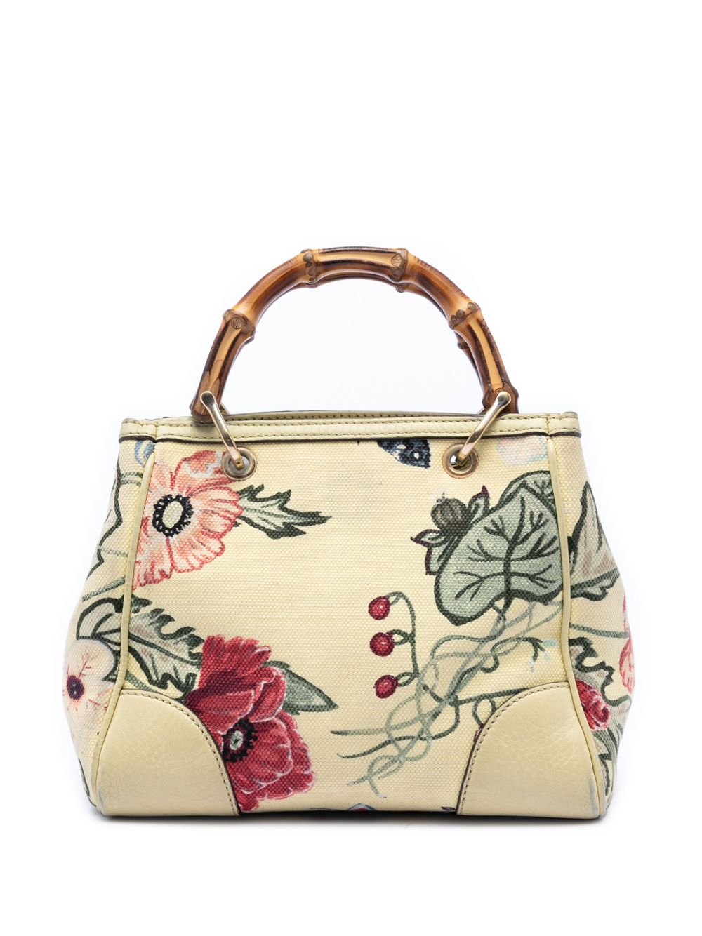 2016-2026 Limited Edition Mini Canvas Flora Bamboo Shopper satchel