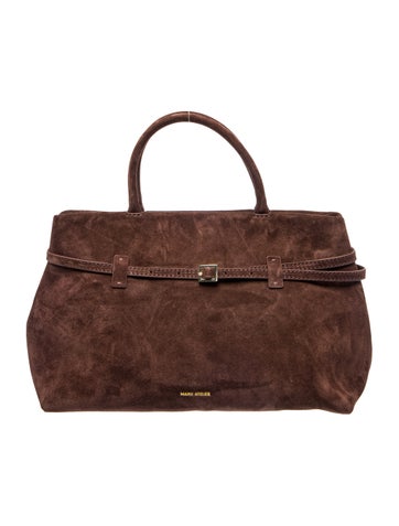 Manu Atelier Suede Top Handle Bag