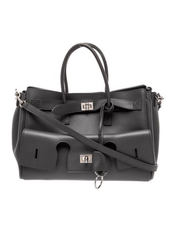 Balenciaga Leather Bel Air Carry All Small 2025