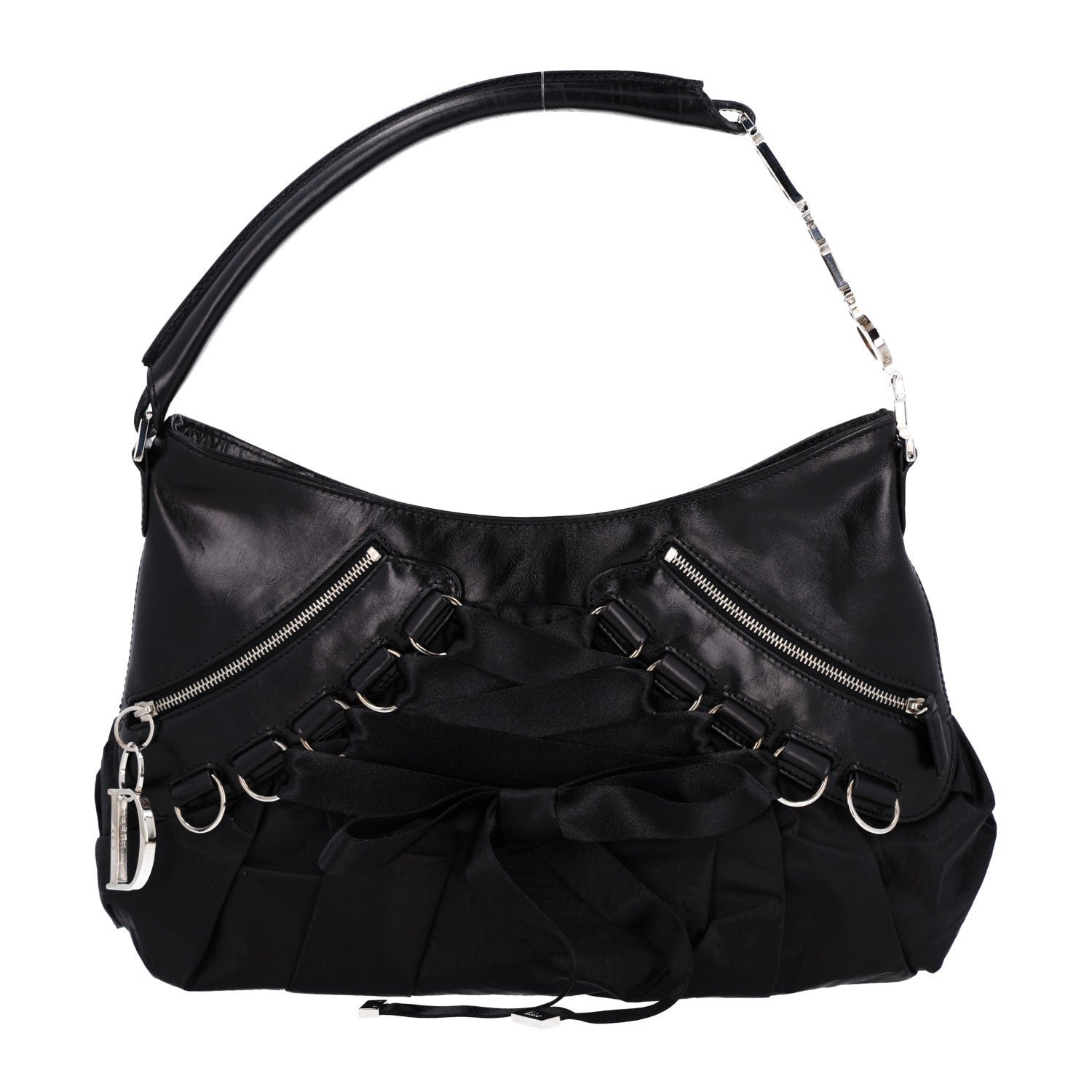 Christian Dior Satin Ballet Evening Bag Black