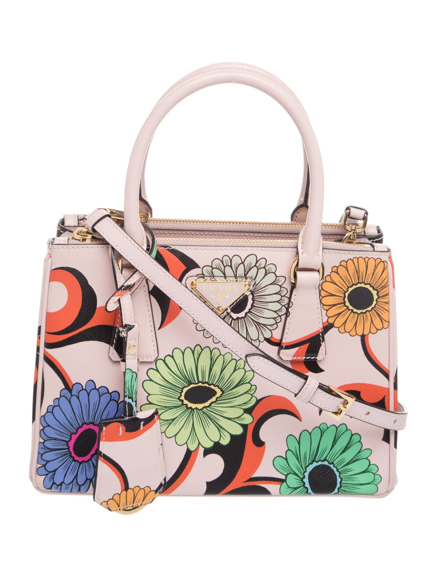 Saffiano Lux Leather Galleria Double Zip