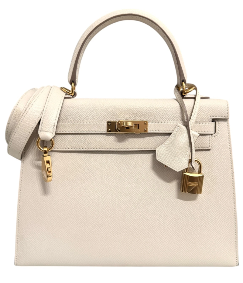 Hermes Craie Epsom Sellier Kelly 25 Gold Hardware, 2020