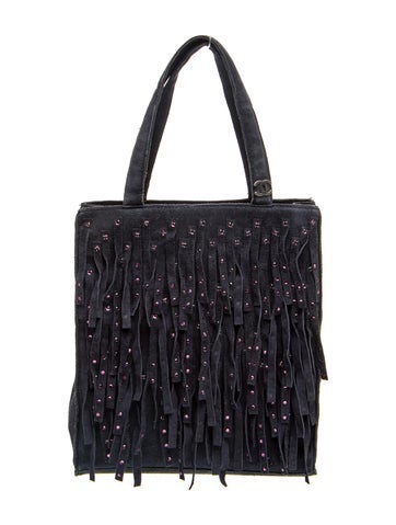 Mini Fringe Suede Tote