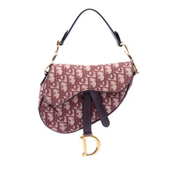 Mini Oblique Canvas Saddle Bag