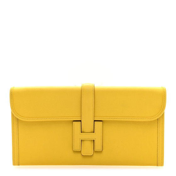 Hermes Swift Jige Elan 29 Clutch Jaune De Naples