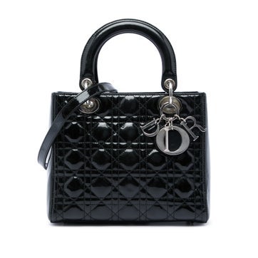 Medium Patent Cannage Lady Dior