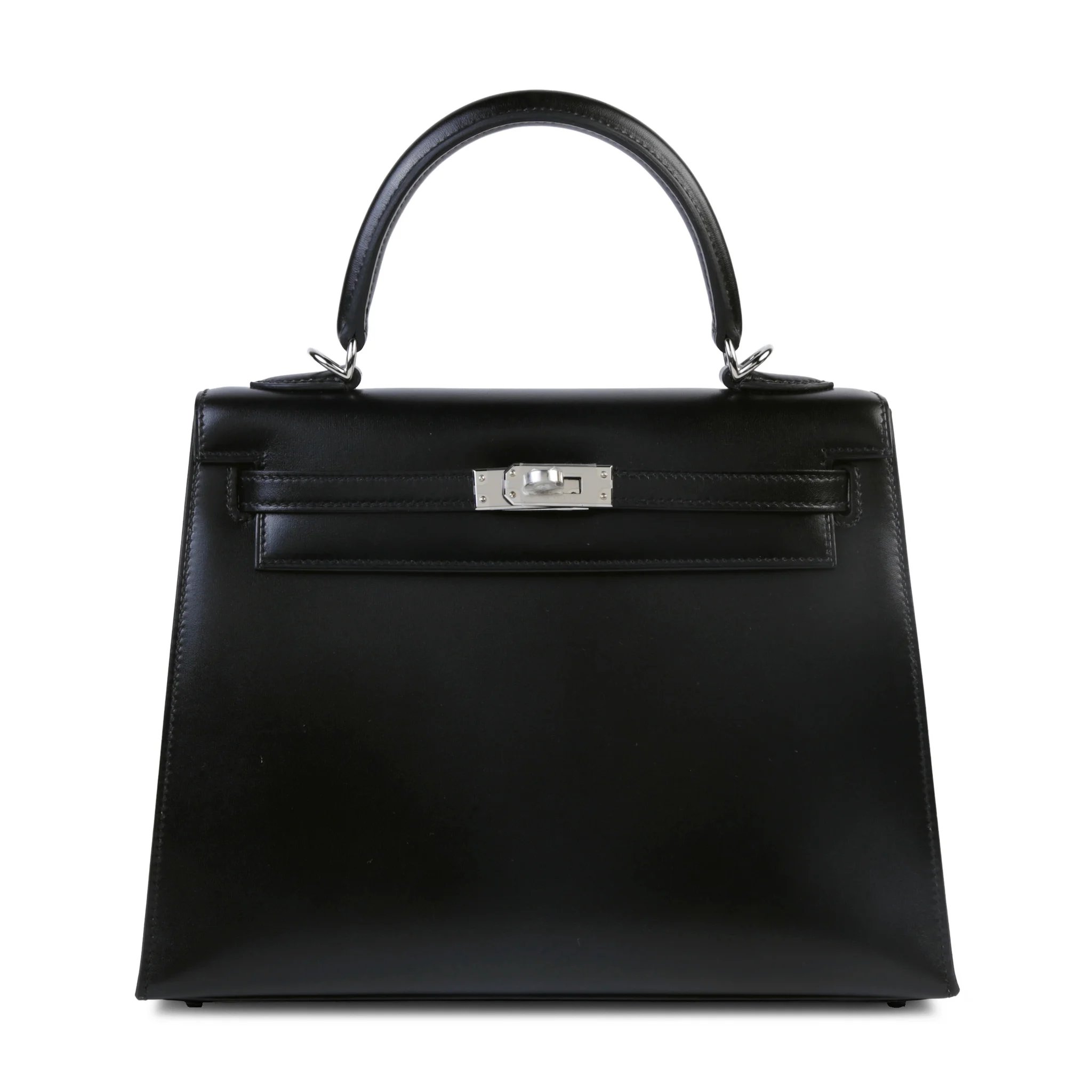 Unused ( Rank NS ) HERMÈS Kelly 25 Sellier Noir (89) Box-calf Palladium hardware W (2024)
