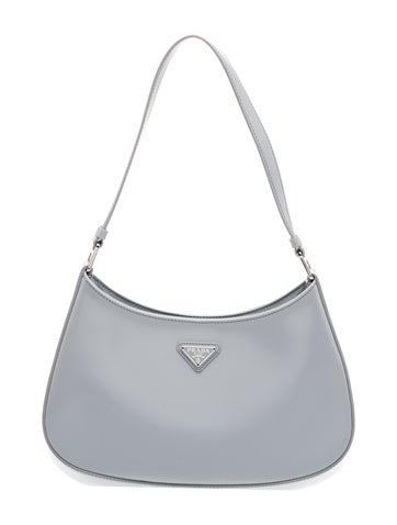 Prada Enameled Metal Triangle Cleo